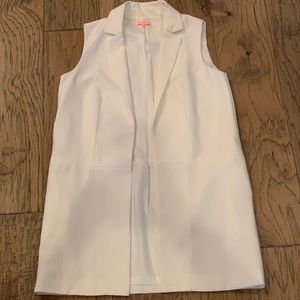 Long White Vest - Size Small